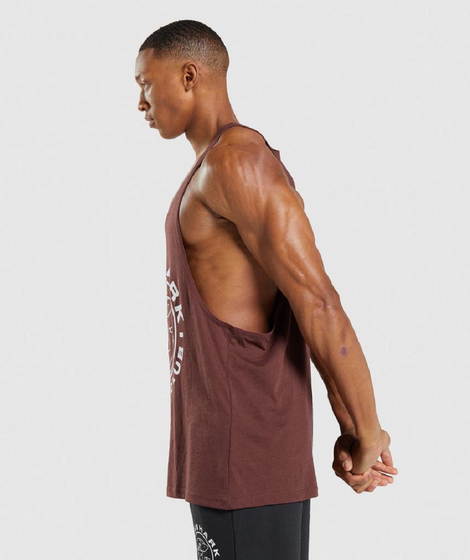 Stringers Gymshark Legacy Hombre Rosas Marrones | CO 3581FDN